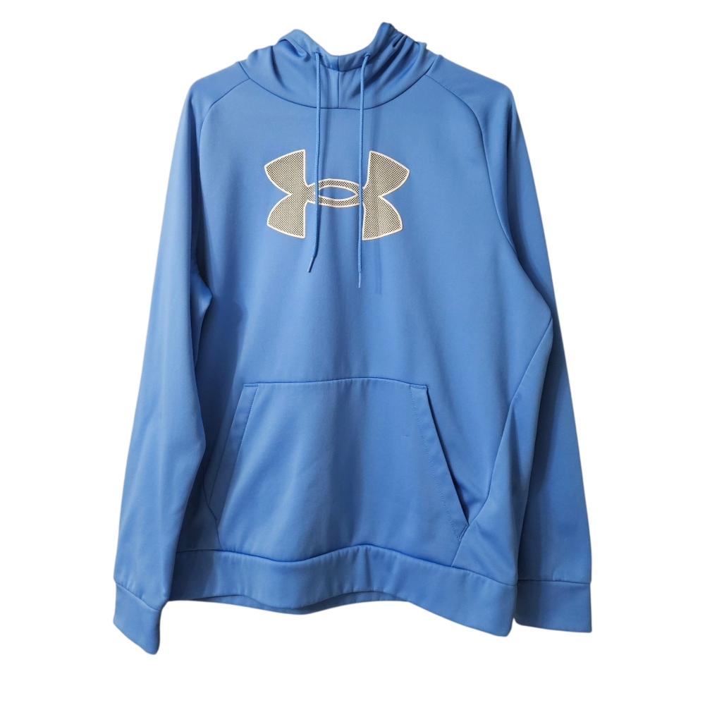 Under Armour Fleece Big Logo Hoodie Men's Large Blue Style 1379854